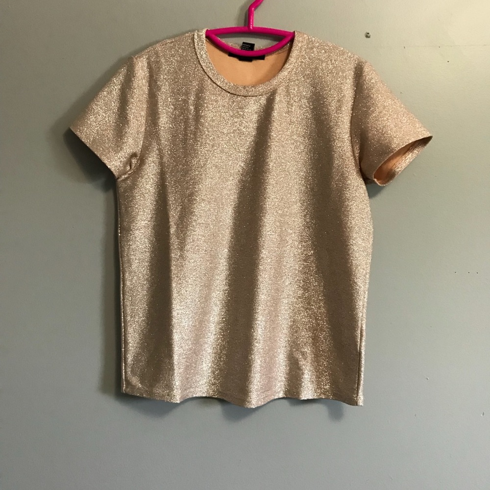 Rose gold glitter top
